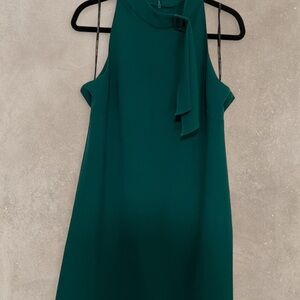 Chic Teal Sleeveless Mini Dress